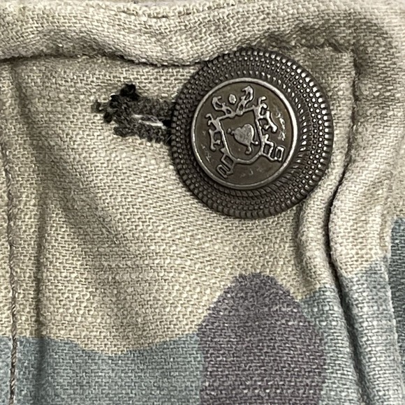 Free People Women's Large Green Camo Not Your Brothers Military Surplus Jacket - Picture 6 of 15